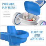 SEREED Colorful Lighting Toddler Tricycle for 2-5 Years Old Boys Girls, Adjustable Seat&Handlebar Trike, Removable Basket, Birthday Gift Idea for Kids Ages 2+ (Blue) - Image 6