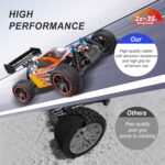 HobbyPark 12mm Hex PreGlued 1/10 RC Buggy Tires and Wheels Set Mounted for Traxxas Bandit VXL Losi Redcat Wltoys 144001 2S 3S Lipo Brushless Motor (Style A) - Image 6