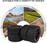 HobbyPark 12mm Hex PreGlued 1/10 RC Buggy Tires and Wheels Set Mounted for Traxxas Bandit VXL Losi Redcat Wltoys 144001 2S 3S Lipo Brushless Motor (Style A) - Image 7