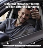 Drying Towel for Car Detailing Super Absorption Water Microfiber for Tender Care Thickened Towel for Speeding up Drying Car 15.75''*15.75'' - Image 9