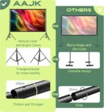 AAJK 150in Projector Screen with Stand,Portable 16:9 4K HD Indoor Outdoor Projection Screen with Wrinkle-Free Design, Ideal for Home Theater and Backyard Cinema – Includes Carry Bag - Image 3