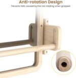 Montessori Mirror with Bar, Baby Pull to Stand Toys, Natural Wooden Frame & Baby Pull Up Bar, Adjustable Infant Coordination Small Mirror, Montessori Furniture for Toddler 6-18 Months - Image 5