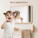 Montessori Mirror with Bar, Baby Pull to Stand Toys, Natural Wooden Frame & Baby Pull Up Bar, Adjustable Infant Coordination Small Mirror, Montessori Furniture for Toddler 6-18 Months - Image 8