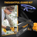 Tietoc Chainsaw, Electric Mini Chain Saw Cordless Power Hand Saw with 4000mAh Battery and Oil System for Tree Trimming & Wood Cutting, Garden Tools Gift for Men Dad Husband Gardener | 6 Inch - Image 8