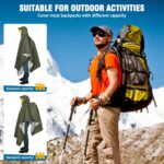 ANYOO Hooded Rain Poncho for Adults Waterproof Lightweight Rain Coat for Men Women Reusable Rain Jacket for Emergency Outdoor - Image 8