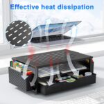 gianotter Desk Organizers and Accessories, Monitor Stand with Drawer and 2 Pen Holder, Desktop Organizer Suitable for Offices and Dormitories (Black) - Image 6