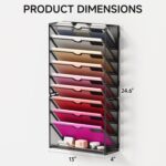 Lavatino 10-Tier Hanging Wall File Folders Organizer - Black Metal Mesh Paper Magazine Document Mail Holder File Organizer for Office School Home Wall Mount or Desk Supplies Organization - Image 5