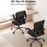 Ergonomic Office Chair, Comfort Swivel Home Office Task Chair, Breathable Mesh Desk Chair, Lumbar Support Computer Chair with Flip-up Arms and Adjustable Height - Image 4