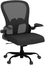 Ergonomic Office Chair, Comfort Swivel Home Office Task Chair, Breathable Mesh Desk Chair, Lumbar Support Computer Chair with Flip-up Arms and Adjustable Height - Image 6