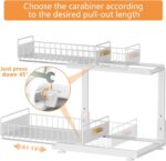 Under Sink Organizer, High Adjustable 2 Tier Under Kitchen Sink Organizer, Multi-Purpose Storage Shelf for Kitchen Bathroom Cabinet, White - Image 6