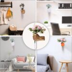 Gold Wall Sculptures, Hand Vases Home Decor, Wall Mount Art Sculpture, Unique Wall Art Statue, Funky Flower Vase Decorations, Modern Eclectic Hanging Decor,Glass Test Tube Vase - Image 10