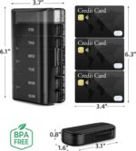 PULIV Weekly Pill Organizer with Large Capacity, Dual Protection Pill Box 7 Day, Arthritis Friendly Pill Case Easy to Open, Medicine Organizer for Vitamins, Medications, Fish Oils, Supplements (Black) - Image 8