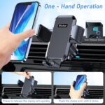 Car Phone Holder Mount, Super Stable Air Vent Cell Phone Car Mount with 2025 Metal Hook Clip, 360° Rotation,One Button Release for iPhone, Galaxy, Google, and All Other Smartphones - Image 3