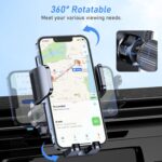 Car Phone Holder Mount, Super Stable Air Vent Cell Phone Car Mount with 2025 Metal Hook Clip, 360° Rotation,One Button Release for iPhone, Galaxy, Google, and All Other Smartphones - Image 6