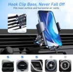 Car Phone Holder Mount, Super Stable Air Vent Cell Phone Car Mount with 2025 Metal Hook Clip, 360° Rotation,One Button Release for iPhone, Galaxy, Google, and All Other Smartphones - Image 7