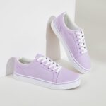 Shupua Women's Canvas Sneakers - White, Casual, Classic, Spring/Summer, Solid, Flat Heel, Athletic Shoes, Skateboarding, Lace-Up, Bow, Rubber Sole, Not Water Resistant, Adult Women's Size - Image 9