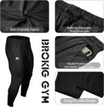 BROKIG Mens Lightweight Gym Jogger Pants,Men's Workout Sweatpants with Zip Pocket - Image 7