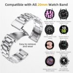 Lerobo Stainless Steel Band Compatible with Samsung Galaxy Watch 8 7 6 5 4 FE 40mm 44mm 45mm/Galaxy Watch 8 Classic 6 4 Classic 43mm 47mm 42mm 46mm, 20mm Metal Replacement Band for Men Women - Image 3