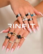 Rinfit Womens Silicone Wedding Ring - Anniversary Ring Women - Promise Rings for Her with Pear Metal Frame & Cubic Zirconia Stones - Patented Design - Image 7
