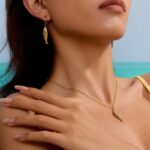 Beach Charm Necklaces Gold Sliver Fish Drop Necklace for Women Dainty Beach Jewelry - Image 4