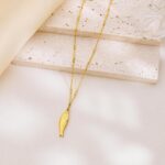 Beach Charm Necklaces Gold Sliver Fish Drop Necklace for Women Dainty Beach Jewelry - Image 5