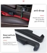 2PCS Car Seat Gap Filler - Car Seat Gap Filler Organizer for Holding Phone,Key,Purse - Universal Car Gap Filler Fits Car Truck SUV Car Interior Accessories (Black/2PCS)… - Image 6
