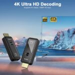 Wireless HDMI Transmitter and Receiver 328ft/100M, Wireless HDMI Extender Kit, Plug & Play, 4K Decode Support 2.4/5G for Streaming Video and Audio to Monitor from Laptop/Pc/Tv Box - Image 4