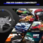 PXN V99 Gaming Racing Wheel, Driving Force Feedback Steering Wheel with Pedals and Shifter - 3.2NM, 270°&900°, 11.8 inch, 4 Paddle Shifters, Tools APP - Racing Wheel for PC, Xbox Series X|S, X and PS4 - Image 7