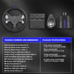 PXN V99 Gaming Racing Wheel, Driving Force Feedback Steering Wheel with Pedals and Shifter - 3.2NM, 270°&900°, 11.8 inch, 4 Paddle Shifters, Tools APP - Racing Wheel for PC, Xbox Series X|S, X and PS4 - Image 8