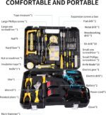 Electric Screwdriver Drill Bit Set Kit, Home cordless drill tool box, Small Hand Drill ToolSet, Essential Portable Power Drills Set for Men, Battery Operated 20v Engineer's Tool - Image 7
