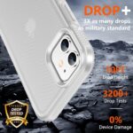SPIDERCASE Shockproof for iPhone 11 Case,[10 FT Military Grade Drop Protection],Phone Charms with 2 pcs[Tempered Glass Screen Protector+Camera Lens Protector] Protective Phone Case,Frosted Clear - Image 3