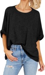 Women Oversized T-Shirt Summer Casual Short Sleeve Loose Tee Tops - Image 3