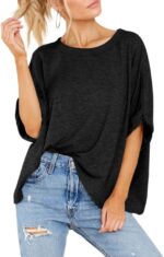 Women Oversized T-Shirt Summer Casual Short Sleeve Loose Tee Tops - Image 4