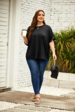 Women Oversized T-Shirt Summer Casual Short Sleeve Loose Tee Tops - Image 5