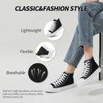 Witwatia Women's High Top Sneakers Canvas Shoes for Women Fashion Sneakers Comfortable Lace Up Casual Shoes - Image 5