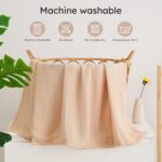 Yoofoss Muslin Swaddle Blankets, 4-Pack Receiving Blankets for Baby Boys and Girls, 47 x 47 Inches Baby Blanket Neutral Swaddle Wrap 70% Rayon from Bamboo and 30% Organic Cotton - Image 8