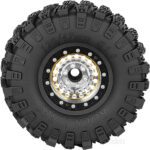 RC Brass&Aluminium 1.9 Crawler Tires/1.9 Beadlock Wheels and Tires Set for 1/10 SCX10 90046 AXI03007 TRX4 TRX6 VS4-10 Gen7 Gen8 MST CFX D90, RC Wheels and Rims Deep Dish Wheel,Silver - Image 8