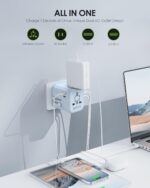EPICKA 35W Universal Travel Adapter with 2 AC Outlet, European Travel Plug Adapter with PD Fast Charging, 6-Port (2 AC/2 USB-C/3 USB-A) International Power Adapter - Travel Essentials (TA-205, Blue) - Image 3
