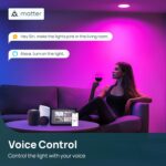 Linkind Matter Smart Light Bulb, BR30 Smart Bulbs, Recessed LED Color Changing Light Bulbs RGBTW, E26 Smart Flood Light Bulbs 650LM 60W Work with Alexa, Apple Home, Google Home, SmartThings, 4Pack - Image 6