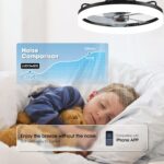 Ceiling Fans with Lights, Flush Mount Ceiling Fan with Lights and Remote, 6 Wind Speeds Low Profile Ceiling Fan for Bedroom, Kids Room and Living Room 20" (Black) - Image 6