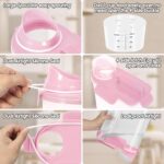 5-7Lbs Dog Cat Food Storage Container with Upgraded Large Nozzle BPA-free, 4 Snap Seals Plastic Pet Food Storage Containers with Handles (1, Light Pink, 5L) - Image 5