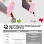 5-7Lbs Dog Cat Food Storage Container with Upgraded Large Nozzle BPA-free, 4 Snap Seals Plastic Pet Food Storage Containers with Handles (1, Light Pink, 5L) - Image 6