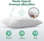 COZSINOOR King Size Bed Pillows Set of 2 - Down Alternative Cooling Microfiber Fill - Hotel Specially Designed for Side, Back & Stomach Sleepers, Providing Breathable and Skin-Friendly Comfort - Image 6