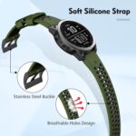 ISABAKE Compatible with Fenix 6 Band 22MM Easy-fit Soft Silicone Watch Bands Replacement for Fenix 7/Fenix 6 Pro/Fenix 5/Fenix 5 Plus/Approach S60/S62/Quatix 6 Smartwatches - Image 4