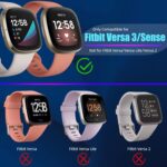 6 Pack for Fitbit Sense/Versa 3 Screen Protector Case [Full Coverage], Hard PC Bumper All-Around Protective Accessories for Fitbit Sense/Versa 3 Built-in Tempered Glass Film - Image 3