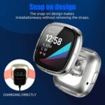 6 Pack for Fitbit Sense/Versa 3 Screen Protector Case [Full Coverage], Hard PC Bumper All-Around Protective Accessories for Fitbit Sense/Versa 3 Built-in Tempered Glass Film - Image 7