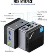 GMKtec Mini PC Intel N97 (Turbo 3.60GHz) Micro Desktop Computer 12GB DDR5 256GB SSD for Business, School, Office, Pocket Mini Computers Nucbox G5 - Image 5