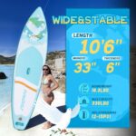 FunWater Inflatable Paddle Board 10'6" x 33" Stand Up Paddle Boards with Premium Accessories, SUP Paddle Board for Adults & Youth of All Skill Levels, Paddleboards with Kayak Seat - Image 3