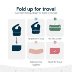 Tiny Twinkle Mess Proof Baby Bibs for Eating - Waterproof, Wipeable Bibs - Toddler Bibs - Travel Friendly - PFAS, PVC, BPA, Phthalate Free - Baby Food Bibs(3 Pack,Checkers Boy) - Image 7