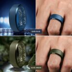 Egnaro Silicone Ring For Men 9mm Wide 2.5mm Thick, Rubber Wedding Bands Ergonomic Breathable Design, Flexible Engagement Rings - Image 4